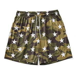 Shorts d'été personnalisés en maille de haute qualité pour hommes, taille élastique, taille mi-haute, logo personnalisé, décontractés, pour la gym, le sport, séchage rapide, respirants - Product Image 1