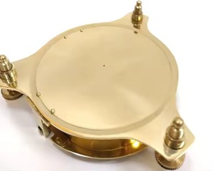 Boussole de cadran solaire armillaire avec boîte en bois Instrument nautique vintage pour la décoration de navigation et les cadeaux Artisanat H.M.A - Product Image 4