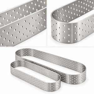 Juego de 8 Anillos de Tartaruga Fida, Elípticos y Perforados, Altura 2.5 cm, Acero Inoxidable - Product Image 3