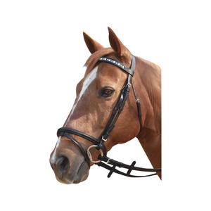 Bride hanovrienne de vente chaude de l'exportateur indien 100% prix compétitif équipement d'équitation en cuir portable à tête de cheval - Product Image 1