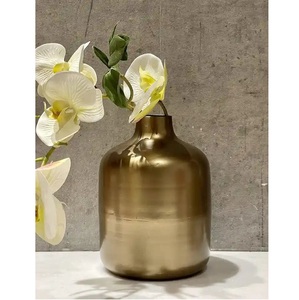 Nordique créatif fer métal fleur Vase or fini pour la maison salon bureau table sec fleur Arrangement Vase - Product Image 4