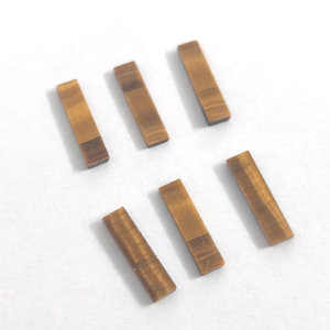 6 piezas de ojo de tigre amarillo Natural 12x3mm (1,5mm de profundidad) losa de baguette 3,9 Cts lote Iroc ventas alta calidad piedras preciosas cabina US $4,5 - Product Image 1