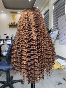 Pelucas de cabello humano con reflejos de colores baratos, peluca con malla frontal recta rubia miel para mujeres negras, pelucas frontales de encaje HD transparentes - Product Image 4