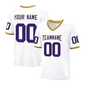 Camisetas de fútbol americano para jóvenes y adultos de calidad, uniformes de práctica de manga corta transpirables para fanáticos de los deportes, logotipo personalizado - Product Image 5