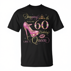 T-shirt da donna per 60 anni: Celebra il 60° compleanno come una regina - T-shirt promozionale - Product Image 2