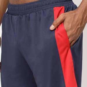 Ensemble été 2 pièces pour homme, t-shirt à manches courtes et short en coton 100%, taille plus, respirant, couleur contrastée, deux panneaux - Product Image 5