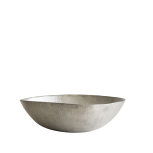 Bol de service rond en aluminium de haute qualité, finition argentée antique, pour la maison et l'hôtellerie, vaisselle, bols de service faits à la main - Product Image 3