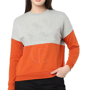 เสื้อสเวตเตอร์แขนยาวสำหรับผู้หญิงเสื้อสเวตเตอร์แขนยาวผ้าฝ้าย100% ออกแบบโลโก้ได้ตามต้องการสไตล์ลำลองสำหรับฤดูร้อน - Product Image 1