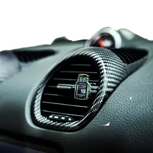TWL-Porsche-compatible 718 Cayman/Boxster GT4/Spyder Carbon Fiber A/C Vent Interior Cover 4 Pics Matt Black