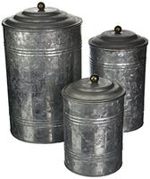 Juego de Recipientes Galvanizados de Lujo Hechos a Mano y Ecológicos, Revestimiento Galvánico, Lados Texturizados que Garantizan Durabilidad, Mejoran la Cocina