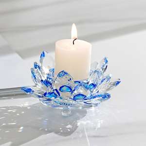 Factory direct-sale Crystal Lotus <b>Candle</b> Stand for home decorative - Product Image 4