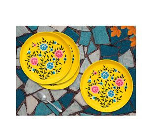 Nouveau design d'assiette imprimée en acier de haute qualité Ensemble de table en acier multicolore disponible en assiette pour enfants - Product Image 2