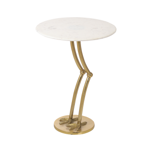 Meubles de salon à dessus arrondi fini en émail blanc Table d'appoint sur mesure Table d'appoint de luxe à un prix abordable - Product Image 2