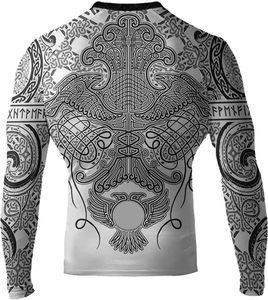 เสื้อยืดรัดรูปป้องกันผื่นคันคอกลมสำหรับผู้ชายชุดกีฬาฟิตเนสพิมพ์ลายระบายอากาศ - Product Image 4