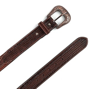 Ceinture de rodéo en cuir de vache artisanale, imprimée par transfert thermique, avec accents perlés, boucle en acier amovible, largeur de 1 à 1,5 pouces, style vintage - Product Image 3