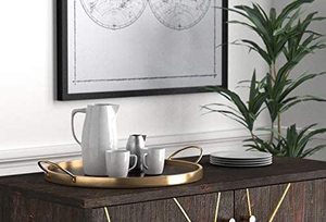 Bandeja de Metal redonda decorativa, moderna, con asas - Product Image 5