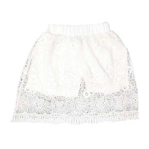 Jupe en coton fantaisie pour filles - Blanche - Product Image 2