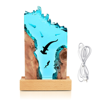 Lumières LED en forme de fleur en résine faites à la main, veilleuse, design statue de plongée, cadeau fête des Mères, art sous-marin, objet de collection