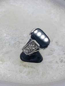 Bagues unisexes en argent 925 avec design gravé à la main, style islamique tendance, adaptées aux mariages - Product Image 5