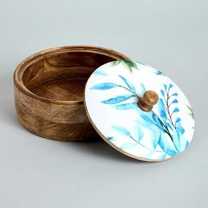 Boîte à roti en bois décorative pour table à manger avec fonction de maintien au chaud, boîte à chapati en bois durable avec un beau motif - Product Image 1