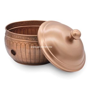 หม้อสายยางรดน้ำชุบทองแดงขนาดใหญ่สำหรับสวนทำจากทองแดงค้อนทรงกลม - Product Image 3