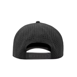 Factory High Performance Waterproof Golf Hats 5 Panel Laser Cut Holes Custom Rubber PVC Logo Under Brim Fabric Sport Headwear - Product Image 6