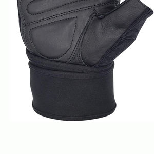 Recién llegado, guantes de levantamiento de pesas, agarre de cuero, gimnasio, entrenamiento, culturismo, guantes de Fitness con muñequera - Product Image 5