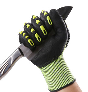 Guantes de cuero mecánicos y de soldadura de protección de seguridad de alta resistencia de piel de vaca amarilla de primera calidad de Pakistán Guantes DE TRABAJO estirables - Product Image 2