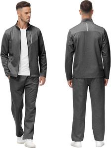 Sudadera con capucha de punto para hombre, traje OEM con logotipo personalizado, conjunto de ropa deportiva de dos piezas, chándal informal de tela transpirable para correr - Product Image 4