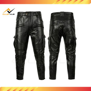 Pantalons de moto en cuir pour homme, nouvelle arrivée, hiver, manches longues, personnalisables, cuir véritable de haute qualité, vente en gros - Product Image 6