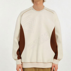 Venta al por mayor logotipo personalizado impreso hombres sudaderas sueltas cuello redondo de gran tamaño pulóver hombres sudaderas - Product Image 3