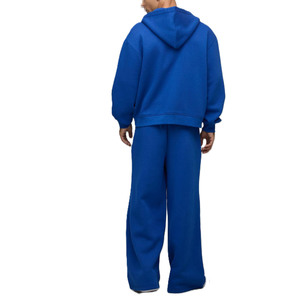 Sudadera con capucha de algodón y forro polar con cremallera completa para hombre, 420–450 GSM, corte holgado, estilo urbano, con personalización de marca, fabricación OEM - Product Image 2
