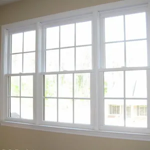 Vertical Sliding Thermal-Break aluminum windows double hung sound proof white top hung awning window