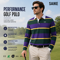 Maillot de rugby en coton pour homme, manches longues, col chemise, 100 % coton tricoté, style preppy, tenue d'équipe classique, vêtements de sport personnalisés pour club