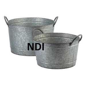 ที่ทำจากสังกะสีทรงกลมกระถางต้นไม้สำหรับตกแต่งงานปาร์ตี้ในร่มและกลางแจ้ง - Product Image 1