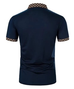 Manches courtes pour hommes de haute qualité pour T-shirt polo nouveau style personnalisable avec tissu en toile à motif solide - Product Image 4