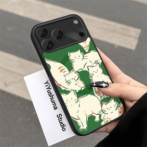 Custodia Magnetica Trasparente con Fiore di Giglio Blu per iPhone 17 16 15 14 13 12 Pro Max, Cover Trasparente in PMMA - Product Image 4