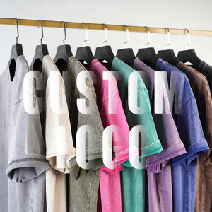 เสื้อยืดโอเวอร์ไซส์ผ้าคอตตอนหนานุ่มสไตล์สตรีทแวร์สุดหรูสำหรับผู้ชาย พิมพ์ลาย DTG แบบสั่งทำพิเศษ - Product Image 4