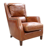 Canapé Chesterfield en Cuir Véritable avec Pieds Métalliques pour Salon, Extensible, Haute Qualité, 1 Place, Mobilier de Maison