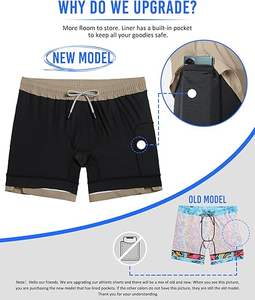 กางเกงขาสั้นออกกำลังกายผู้ชาย โพลีเอสเตอร์ผสมสแปนเด็กซ์ รุ่นใหม่มาแรงปี 2024 ระบายอากาศ แห้งเร็ว เหมาะสำหรับวิ่ง ฟิตเนส ยิม และเล่นกีฬา - Product Image 2