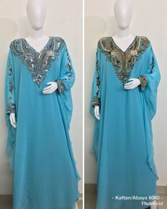 Abaya de Dubaï perlée à la main avec paillettes de qualité supérieure Cardigan musulman Caftan Robe arabe Moyen-Orient Caftan pleine longueur - Product Image 5
