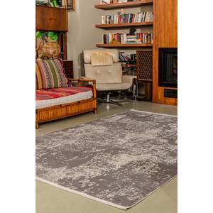 Tapis moderne Netline MD011 anthracite, fibres synthétiques durables, anti-peluches, facile à nettoyer, pour chambre à coucher, tapis et ensembles Home Depot - Product Image 2