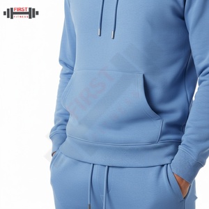 Ensemble de survêtement en molleton technique en coton 100% pour homme, surdimensionné, nouveau design, deux pièces, pantalon de jogging, sweat-shirt à capuche, français - Product Image 4