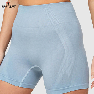 Conception populaire pour femmes vêtements de sport sans couture vêtements de sport soutien-gorge de Yoga et ensembles courts motif solide au-dessus du genou au-dessus du genou quantité minimale de commande 2 pièces - Product Image 6