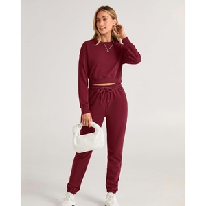 Bajo MOQ Plus Size Women Casual Jogger Chándal Disponible en todos los tamaños Venta al por mayor Conjunto de chándal de las mujeres - Product Image 2