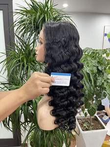 Venta al por mayor 100% Extensiones de Cabello Humano Remy Vietnamita Natural Negro Vapor Peluca de Onda Profunda Gran Venta Disponible Stock - Product Image 3