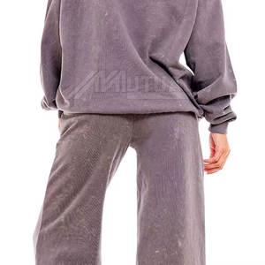 Ropa de correr con lavado ácido para mujer superventas, Conjuntos recién llegados con diseño de patrón sólido, ropa de calle transpirable - Product Image 4