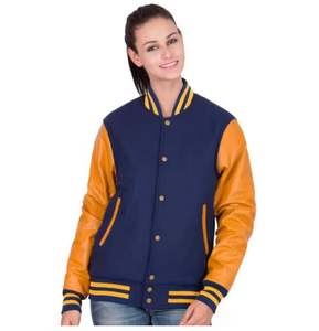 Femmes décontracté laine varsity vestes grande taille patchs personnalisés Chenille broderie conceptions soie hiver coton teint Baseball court - Product Image 5