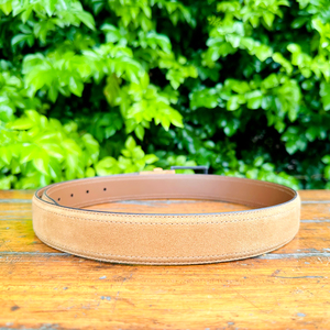 เข็มขัดหนังแท้พร้อมหนังกลับธรรมชาติคุณภาพระดับพรีเมี่ยมปรับแต่งได้ - Product Image 4