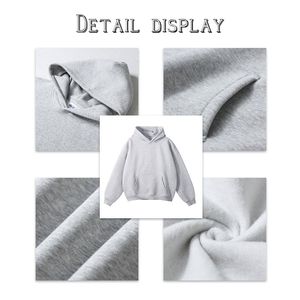 เสื้อสเวตเชิ้ตมีฮู้ดโอเวอร์ไซส์ผ้าคอตตอนขนาดใหญ่สุดหรูออกแบบได้ตามต้องการ - Product Image 2